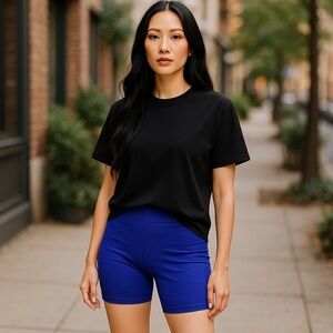 ISLA Movement Women’s Spandex Shorts – Size Small – Blue/Purple – Stretch Fit